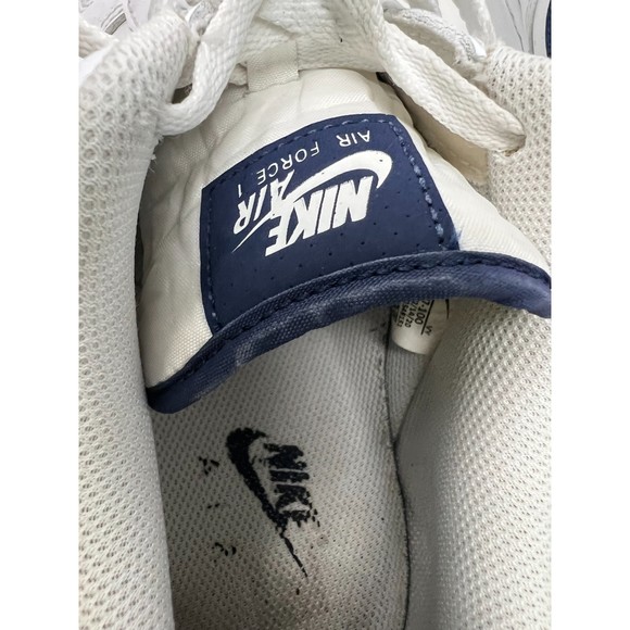 Nike sneakers Air Force 1 Low White 10 mens 2020 CJ1607-100 midnight navy shoes - Picture 7 of 11